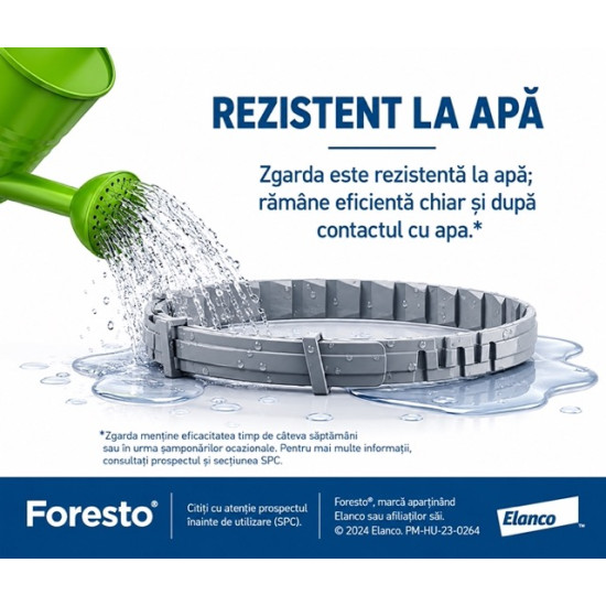 Foresto – Zgarda Antiparazitară pentru Pisici și Câini de Talie Mică (<8 kg), 38 cm